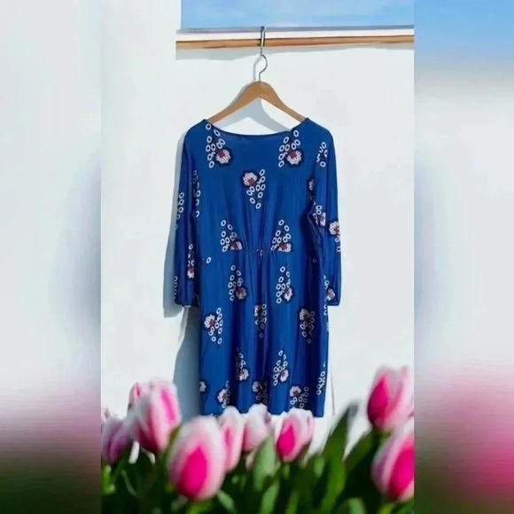 Boden Lucie Jersey Tunic - Cobalt Island Sprig 14R - Picture 7 of 7